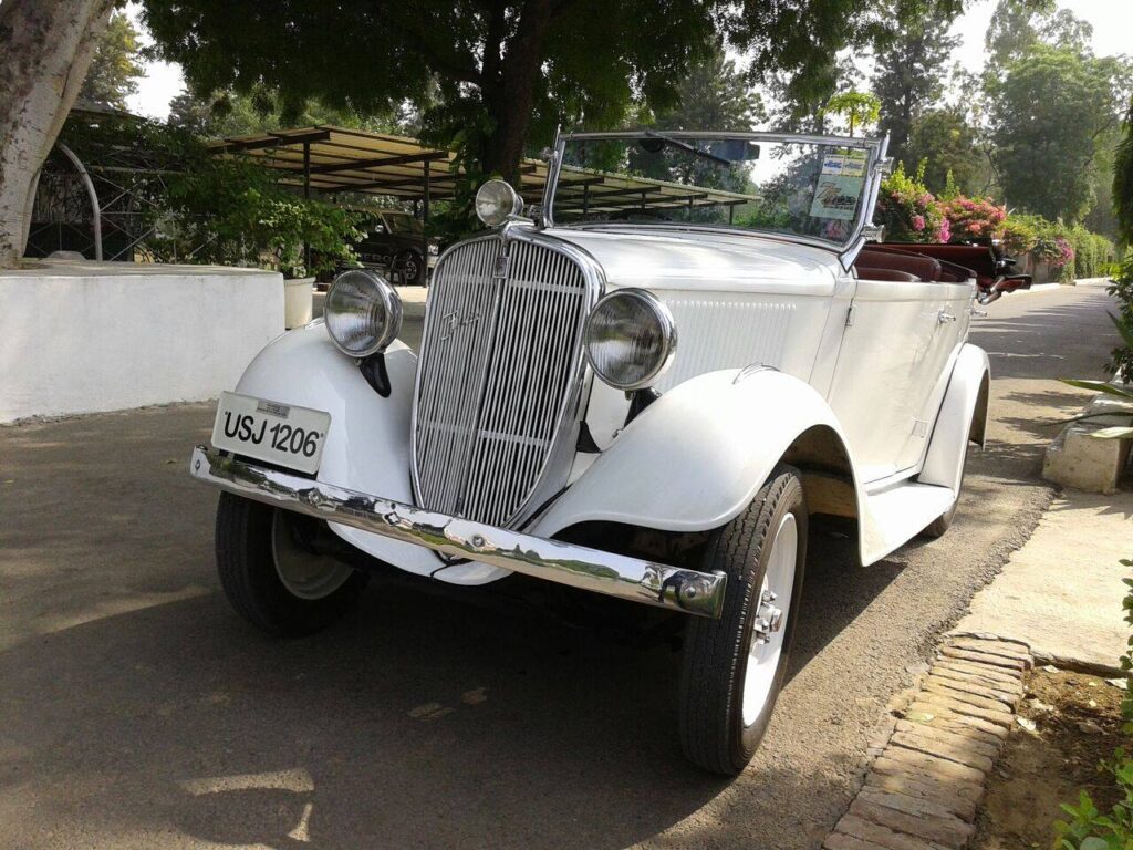 cars on rent delhi vintage white